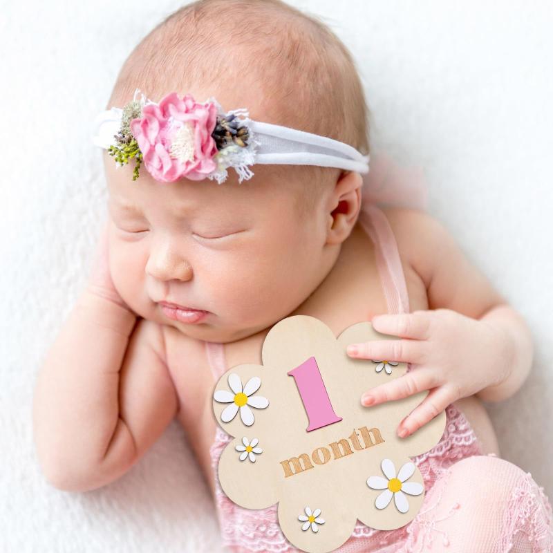 Wooden Baby Monthly Milestone  - Photography Cheat Sheet 评论和价格